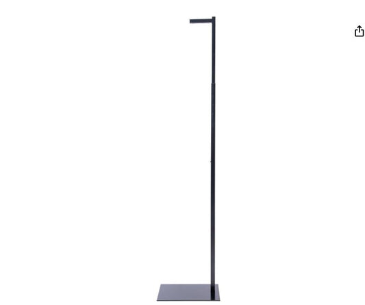 Floor display rack (adjustable from 48" to 72") for tote bags